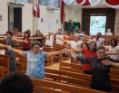 Momento de oração na Paróquia Santuario Nossa Senhora do Rosario de Fátima Serra-ES