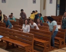 Momento de oração na Paróquia Santuario Nossa Senhora do Rosario de Fátima Serra-ES