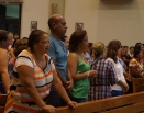 Momento de oração na Paróquia Santuario Nossa Senhora do Rosario de Fátima Serra-ES