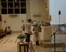 Momento de oração na Paróquia Santuario Nossa Senhora do Rosario de Fátima Serra-ES