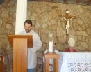 Presença de Dom Roberto na CMR, para formação dos membros de vida e aliança e instauração do Santíssimo