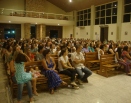 Momento de louvor, pregação, cura e libertação na Paróquia N. S. do R. de fátima, serra, E.S.